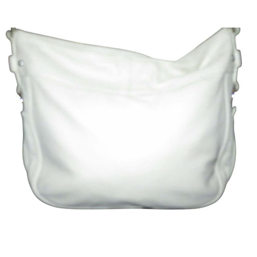 Coach 2010 Zoe Leather Hobo Handbag in Cream White